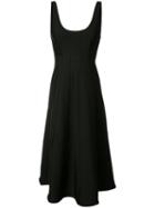 Tibi Flared Sleeveless Dress, Women's, Size: 6, Black, Polyamide/viscose/spandex/elastane