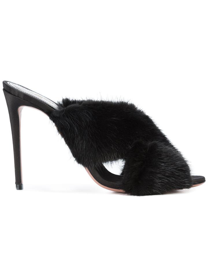 Aquazzura Purr Mules - Black