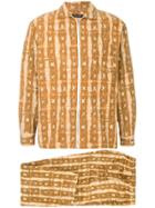 Comme Des Garçons Vintage Pajama Zip-up Suit - Brown