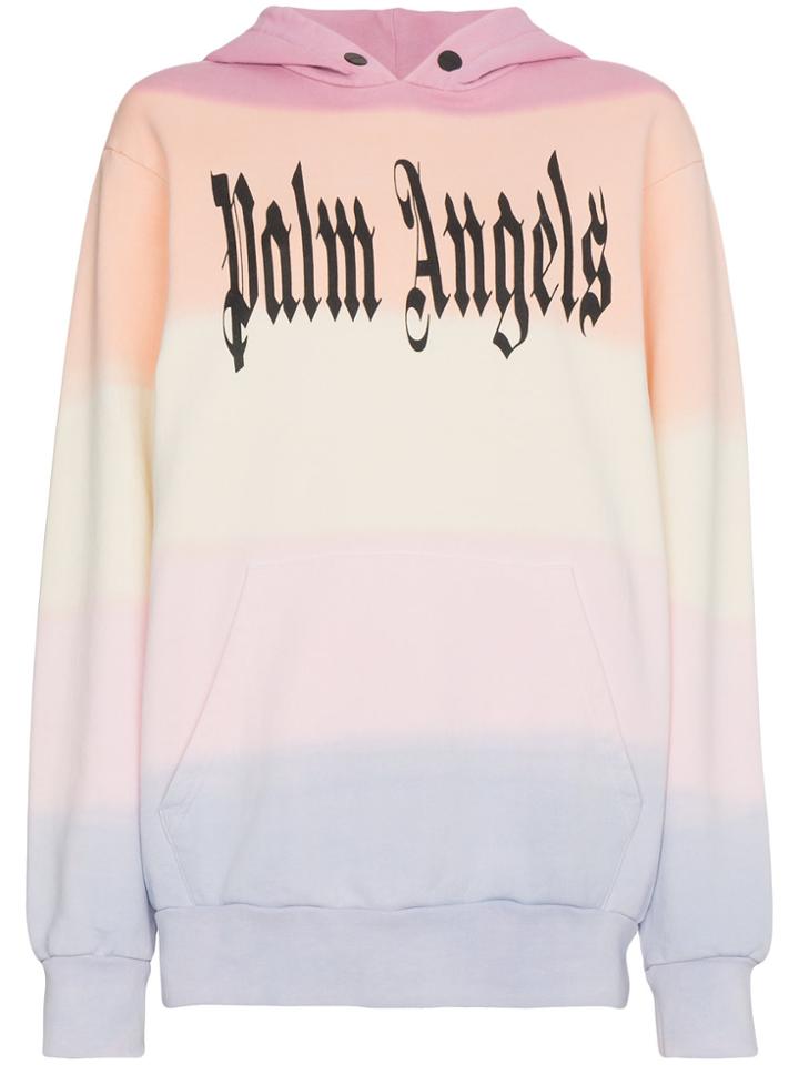 Palm Angels Tie Dye Logo Hoodie - Multicolour