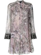 Just Cavalli Lace Trim Printed Dress - Multicolour