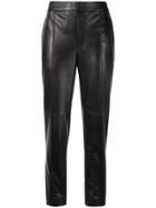 Neil Barrett Cropped Leather Trousers - Black