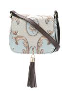 Xaa Embroidered Crossbody Bag, Women's, Blue, Cotton/artificial Leather
