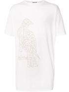 Thamanyah Falcon Print T-shirt, Men's, Size: Xs, White, Cotton