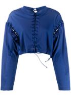 Unravel Project Cropped Loose-fit Top - Blue