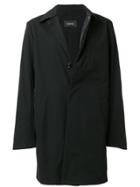 Calvin Klein Concealed Button-up Coat - Black