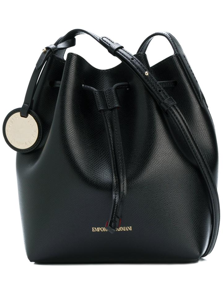 Emporio Armani Front Logo Satchel Bag - Black