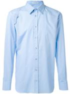 Alexander Mcqueen Harness Shirt, Men's, Size: 42, Blue, Cotton/spandex/elastane
