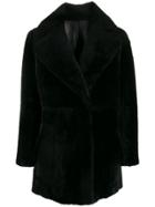 Blancha Faux-fur Oversized Coat - Black