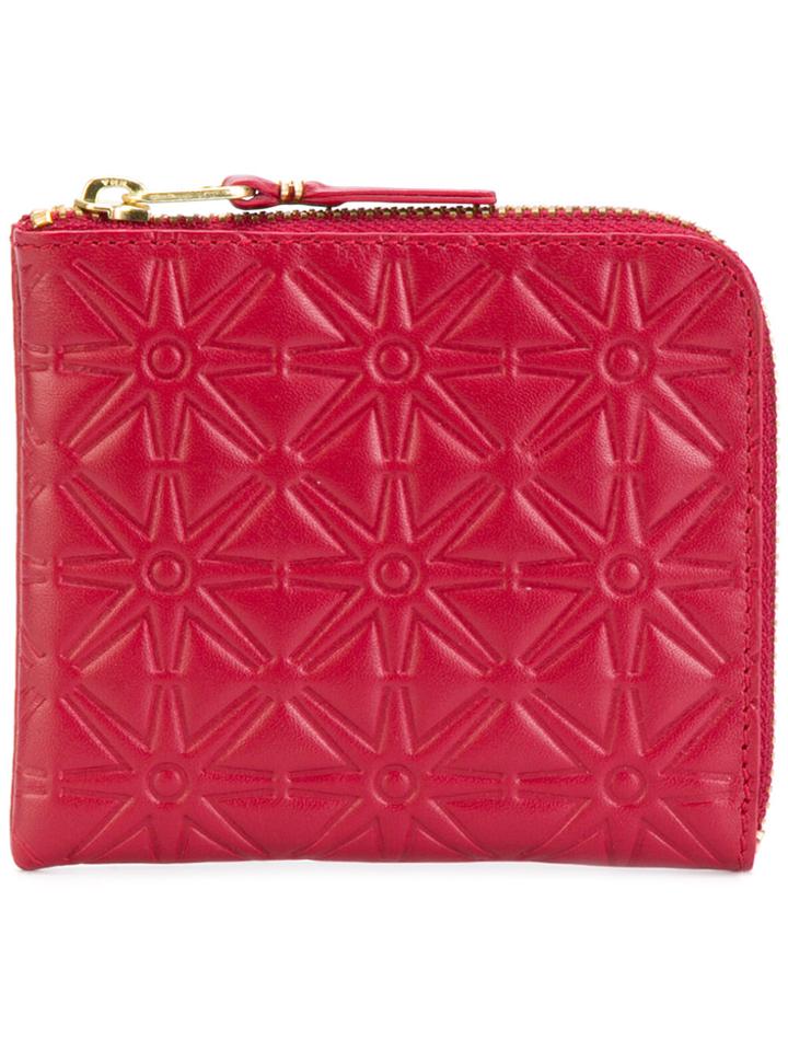 Comme Des Garçons Wallet Star Embossed Wallet - Red
