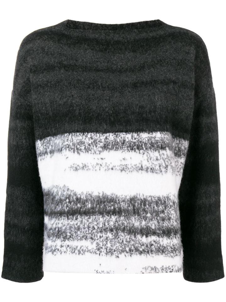 Dusan Oversized Gradient Sweater - Grey