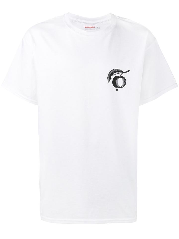 Languages - Apple Printed T-shirt - Men - Cotton - Xl, White, Cotton