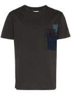78 Stitches Patch Embellished Cotton T-shirt - Green