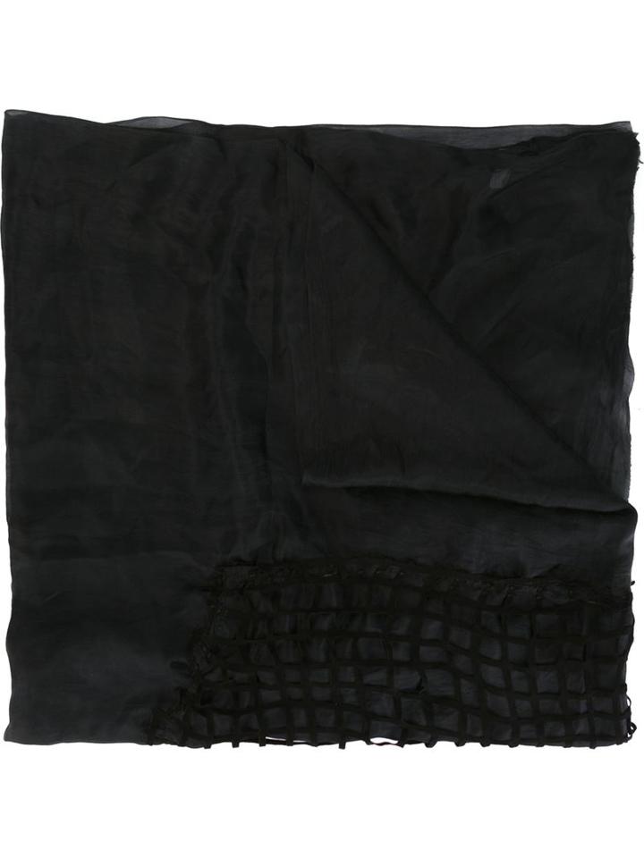 Cutuli Cult 'orini' Scarf, Women's, Black, Silk/leather