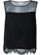 Diane Von Furstenberg Macramé Layered Top