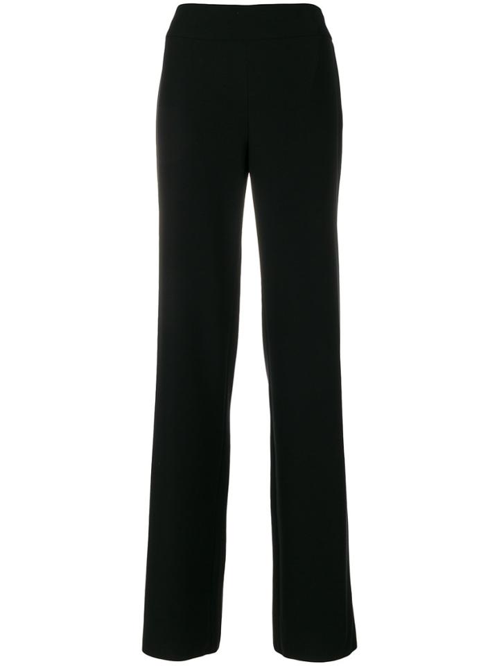 Emporio Armani High Waisted Tailored Trousers - Black