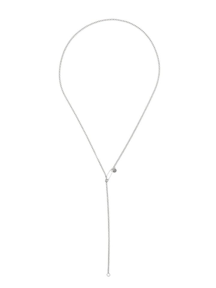 Dust Safety Pin Necklace - Metallic