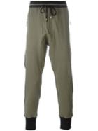 Unconditional Side Stripe Track Pants, Men's, Size: Large, Green, Cotton