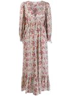 Antik Batik Floral Print Maxi Dress - Neutrals