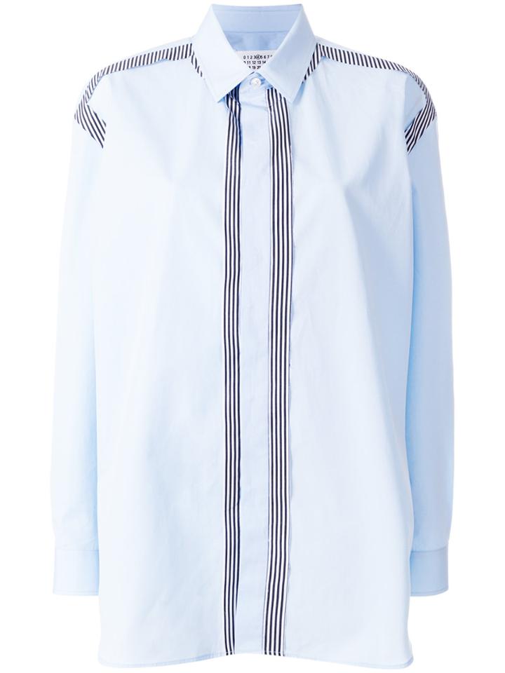 Maison Margiela Striped Panel Shirt - Blue