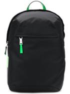 Prada Side Logo Patch Backpack - Black