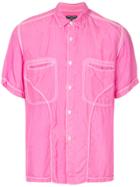 Comme Des Garçons Vintage Contrast Stitch Shirt - Pink & Purple