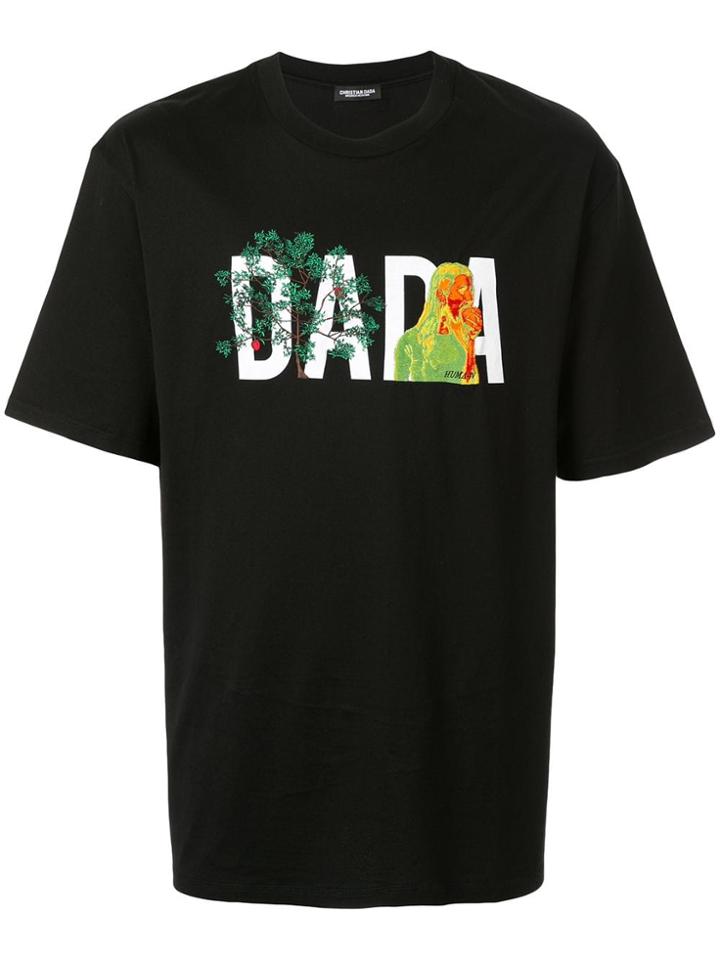 Christian Dada Dada Logo Embroidery T-shirt - Black