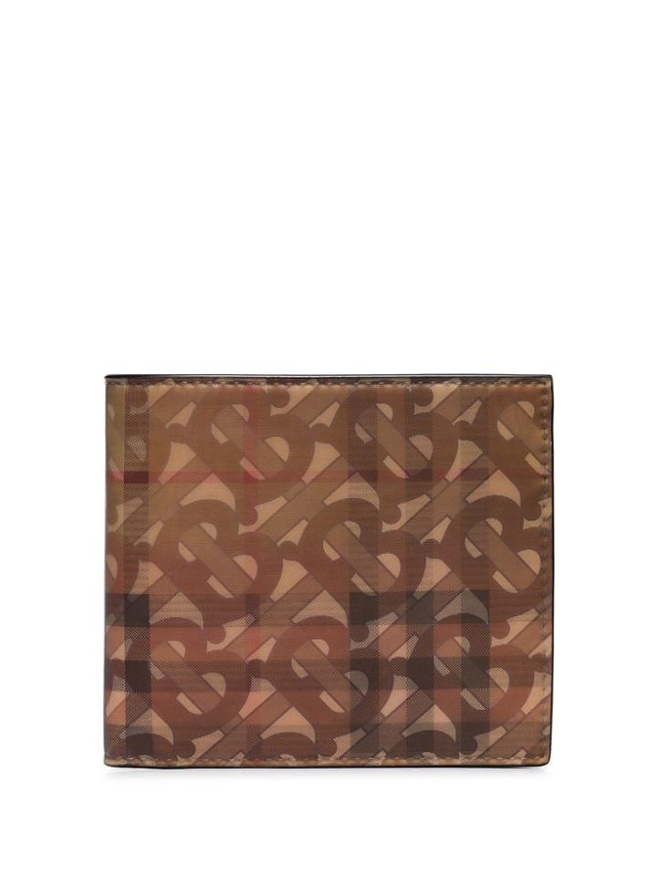 Burberry Hologram-effect Monogram-print Bifold Wallet - Brown