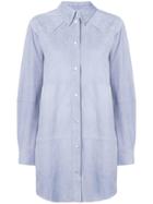 Isabel Marant Étoile Oversized Leather Shirt - Blue