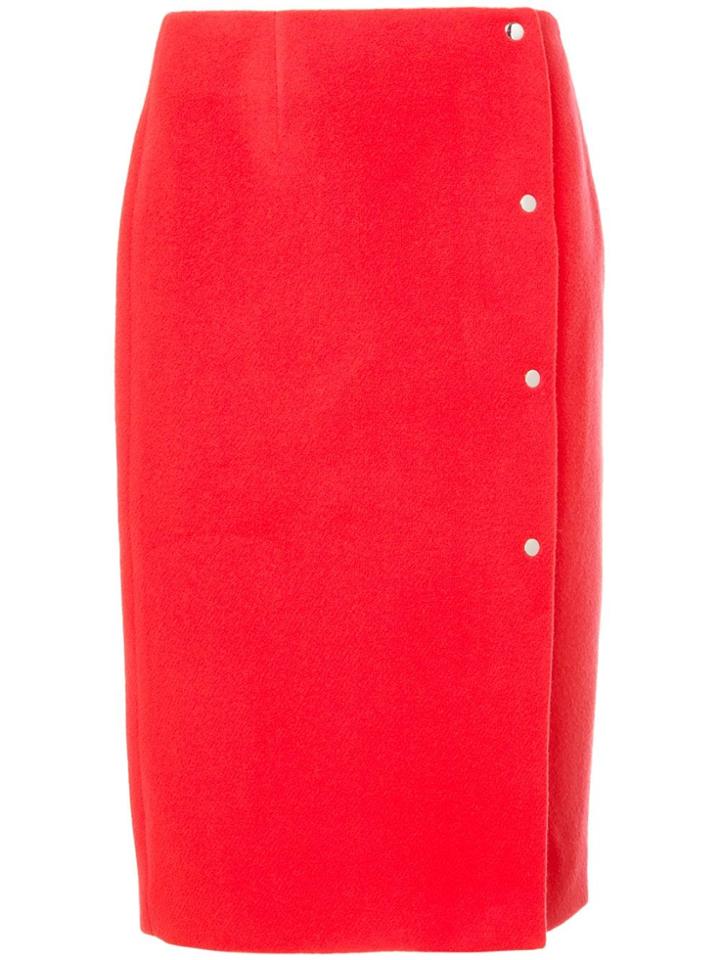 Goen.j Wrap Midi Skirt - Red