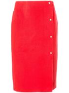 Goen.j Wrap Midi Skirt - Red