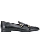 Lidfort Square Toe Monk Shoes - Black