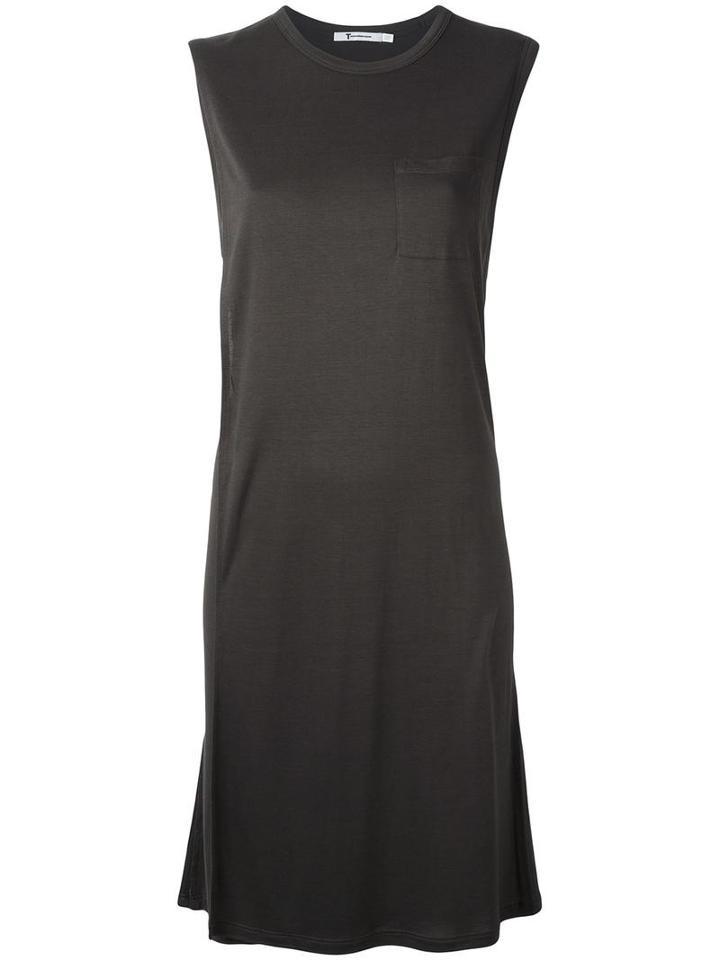 T By Alexander Wang Sleeveless T-shirt Dress, Women's, Size: Xs, Green, Rayon