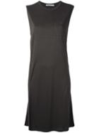 T By Alexander Wang Sleeveless T-shirt Dress, Women's, Size: Xs, Green, Rayon