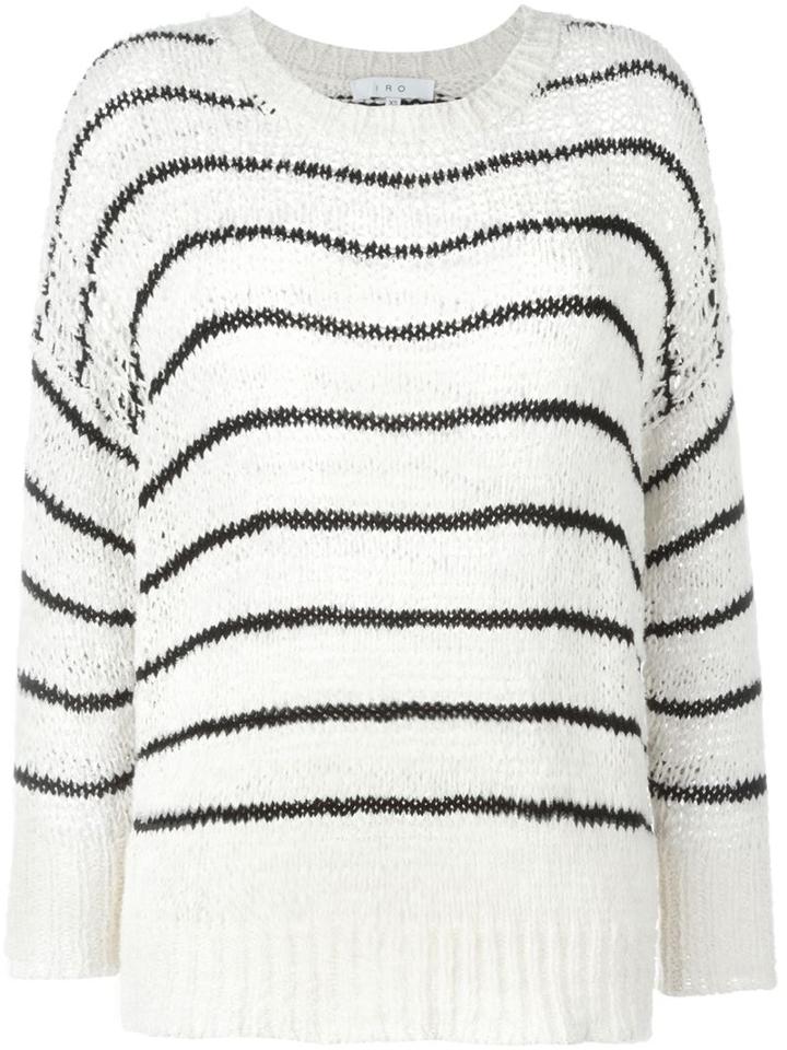 Iro Striped Sweater, Women's, Size: S, Nude/neutrals, Cotton/polyamide