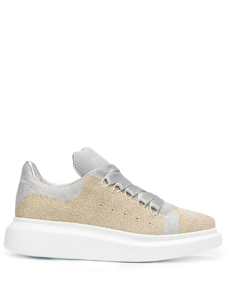 Alexander Mcqueen Oversized Sneakers - Gold