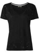 J Brand - Janis T-shirt - Women - Linen/flax/lyocell - M, Black, Linen/flax/lyocell