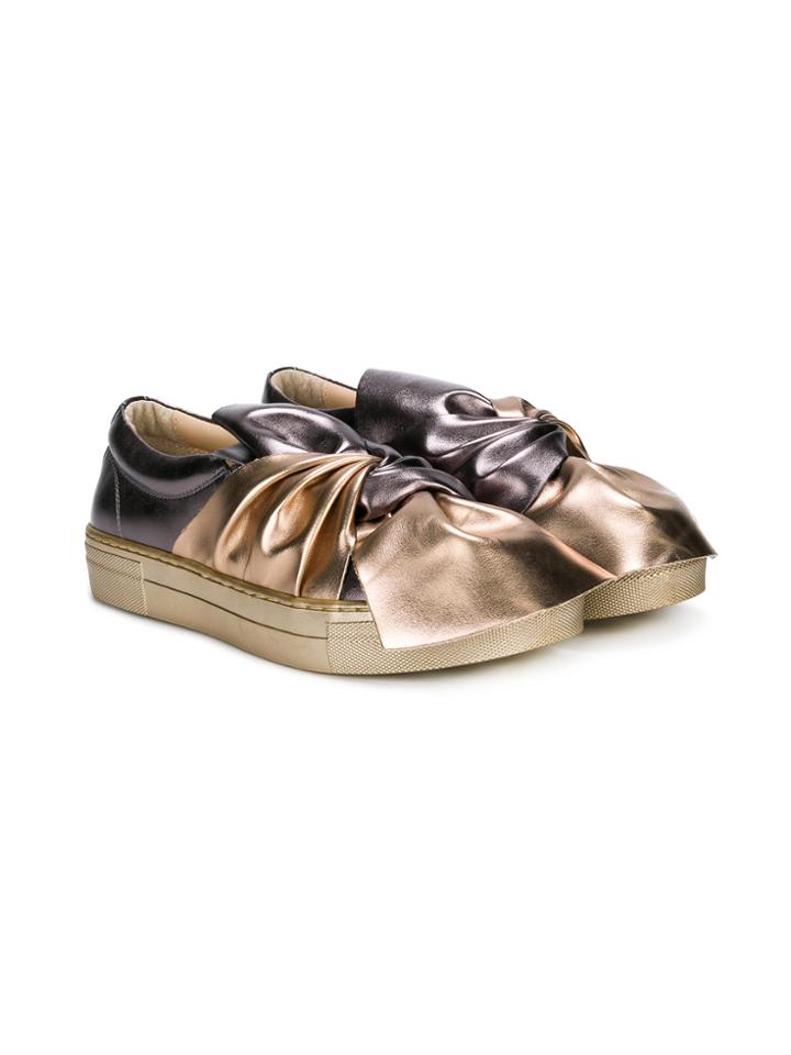 Florens Teen Bow Sneakers - Metallic