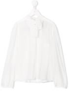 Dolce & Gabbana Kids Pussy Bow Blouse, Girl's, Size: 12 Yrs, White