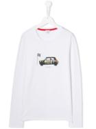 Paul Smith Junior Teen Car Long-sleeved T-shirt - White