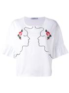 Vivetta - Embroidered T-shirt - Women - Cotton - 38, White, Cotton