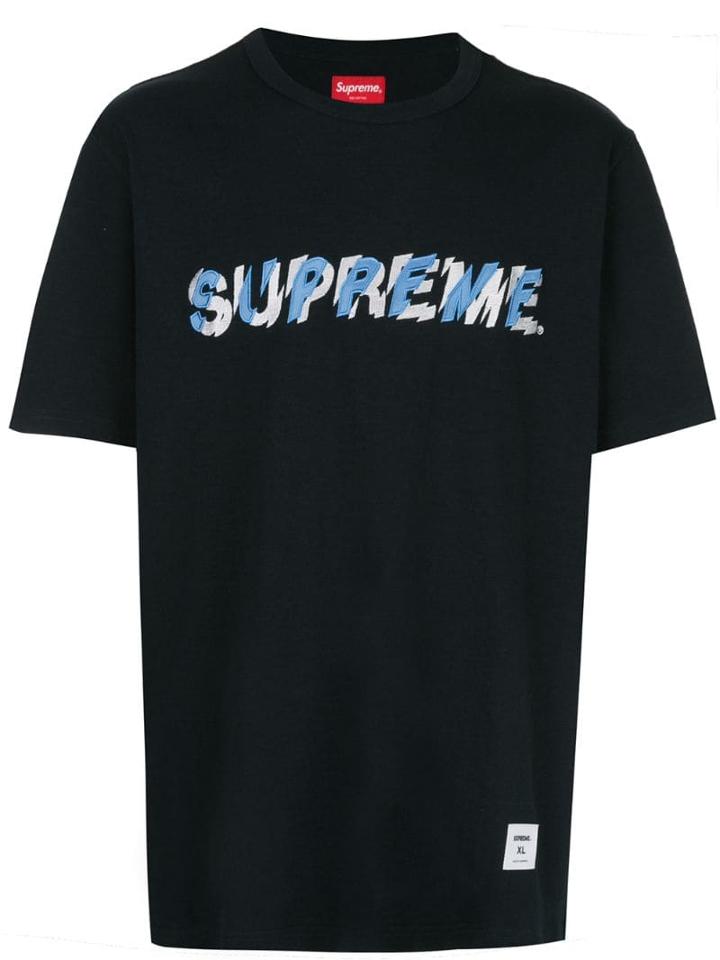 Supreme Logo Print T-shirt - Black