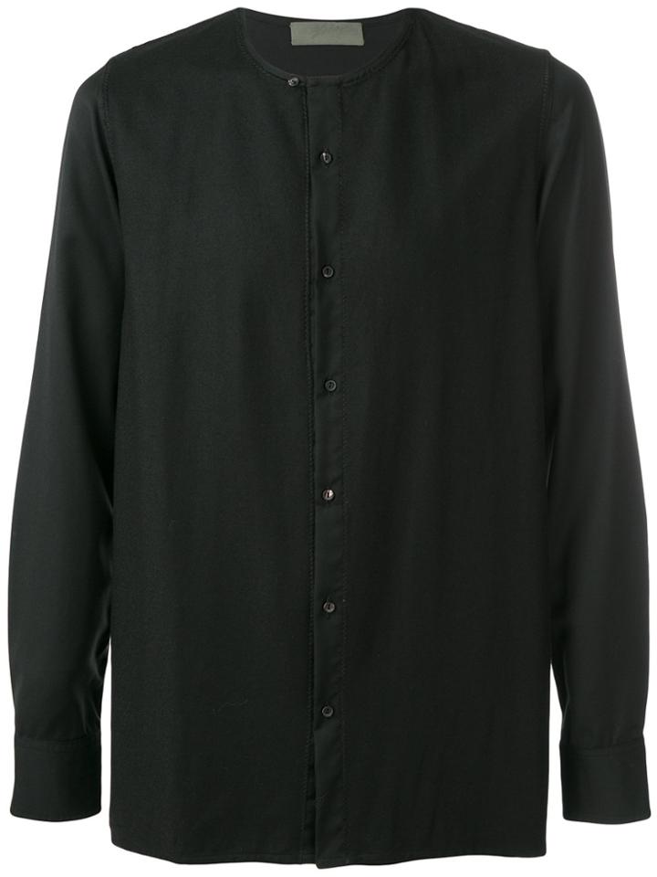 Di Liborio Collarless Shirt - Black