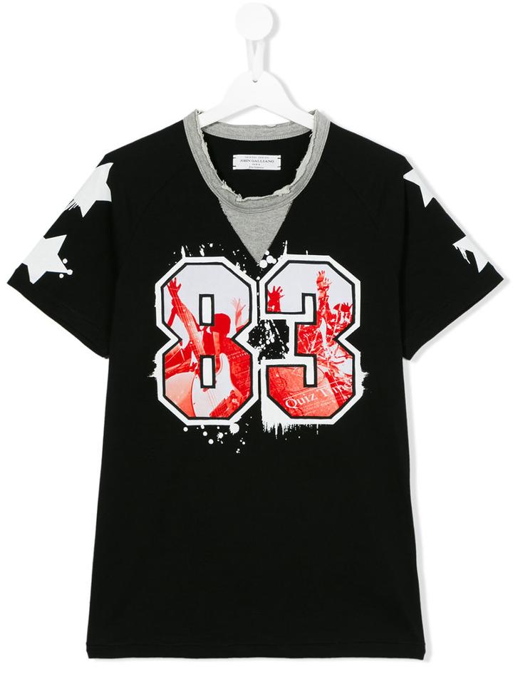 John Galliano Kids 83 T-shirt, Boy's, Size: 16 Yrs, Black