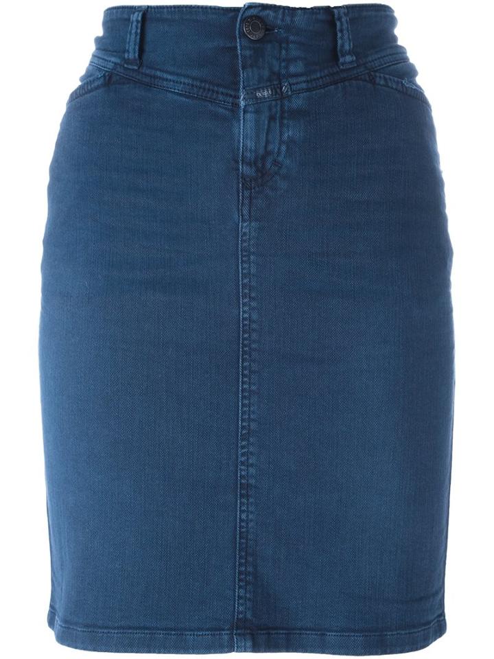 Closed Straight Denim Skirt, Women's, Size: 25, Blue, Cotton/spandex/elastane