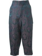 Aganovich Baroque Jacquard Cropped Trousers