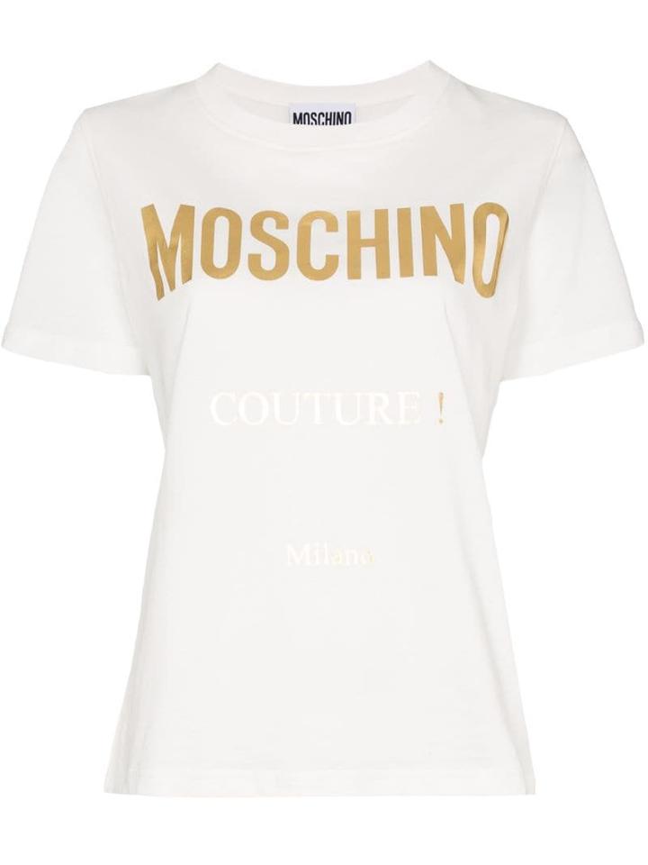 Moschino Couture Logo Print T-shirt - White