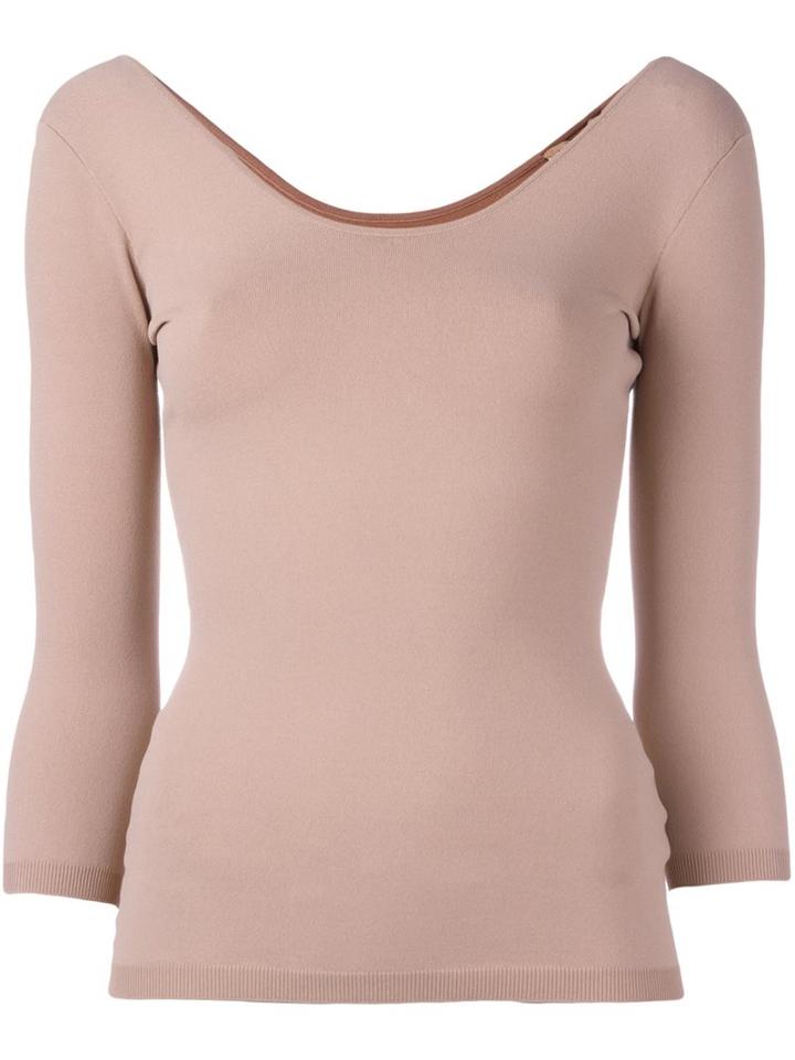 Valentino Scoop Neck Jumper, Women's, Size: Medium, Pink/purple, Polyamide/polyester/spandex/elastane/viscose