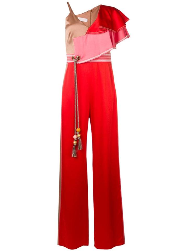 Peter Pilotto Asymmetric Jumpsuit - Red