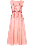 Ingie Paris Embroidered Tulle Dress - Pink & Purple